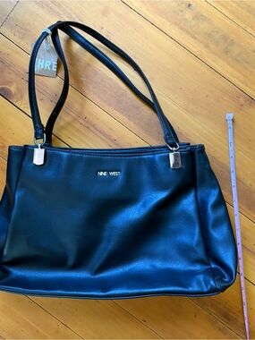 Nine West Black Double-Handle Shoulder Tote